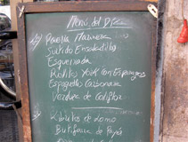 Barcelona Menu Board, Menu Del Dia, Daily Specials, Catalan, Spanish